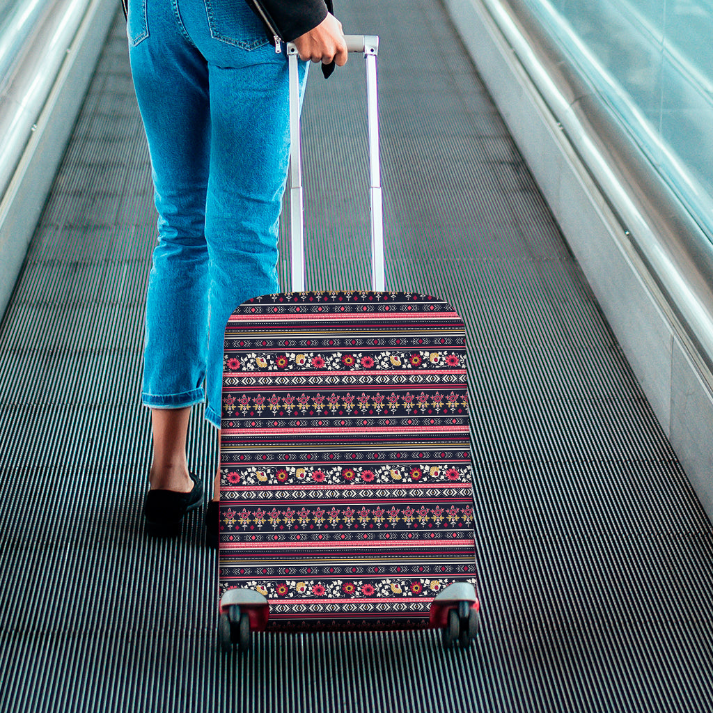 Floral Ethnic Pattern Print Luggage Cover
