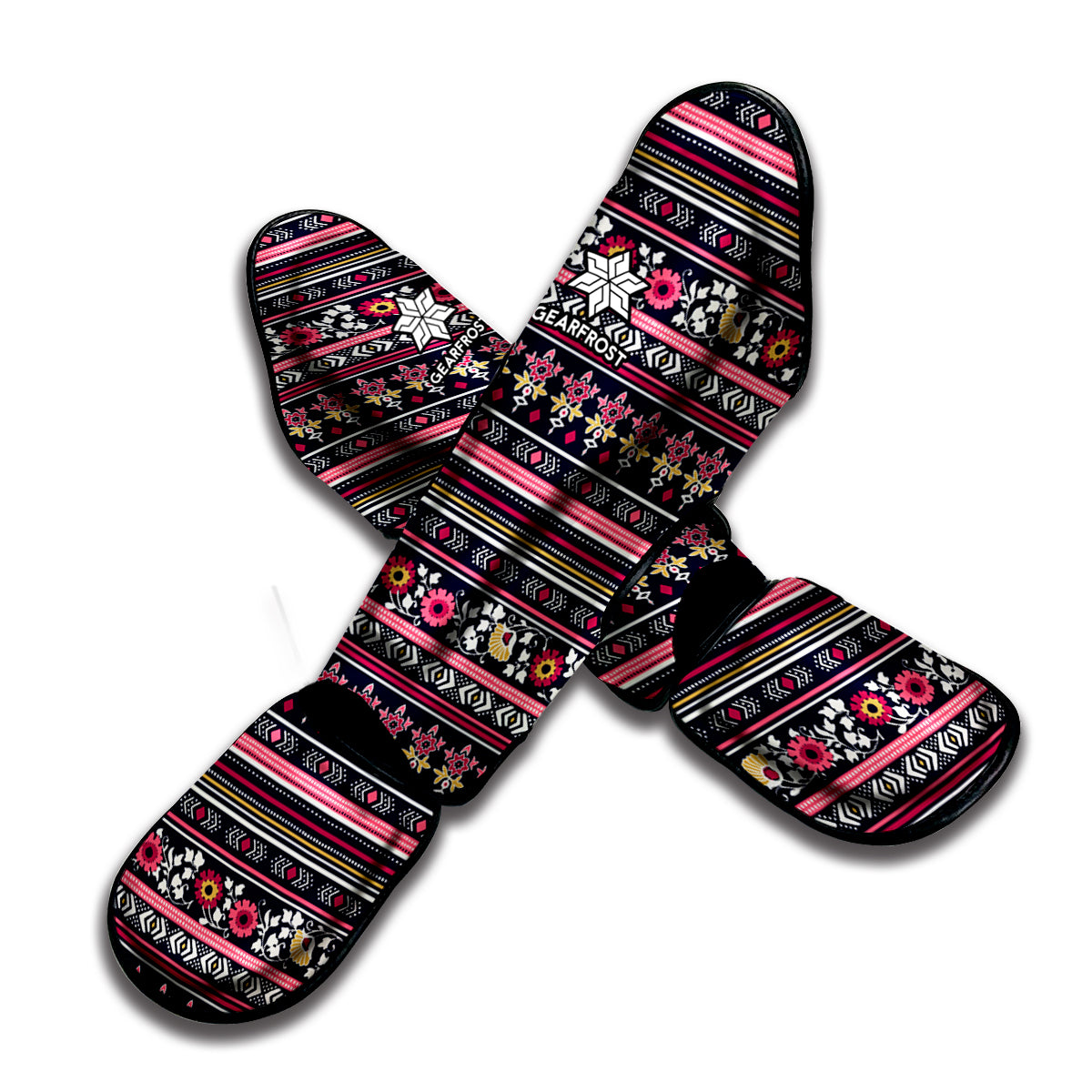 Floral Ethnic Pattern Print Muay Thai Shin Guard