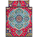 Floral Paisley Mandala Print Quilt Bed Set
