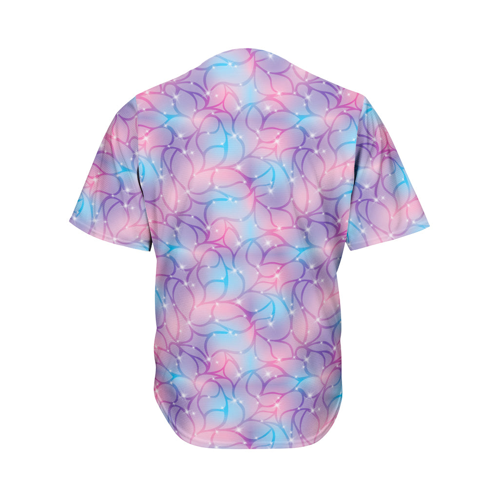 Floral Sparkle Print Men's Baseball Jersey