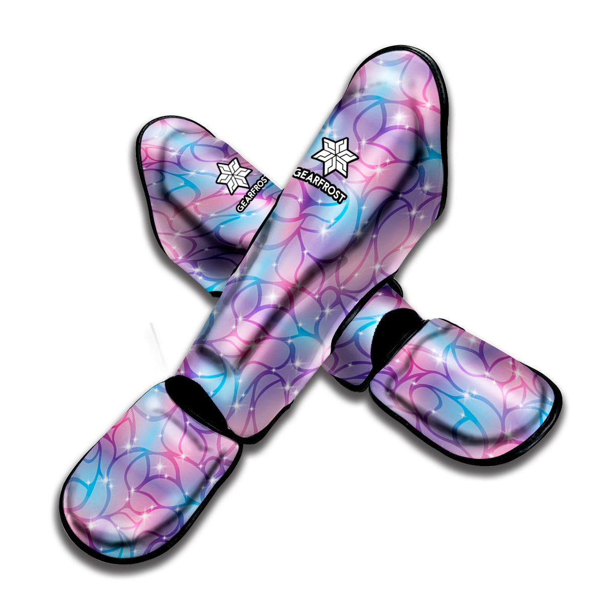 Floral Sparkle Print Muay Thai Shin Guard