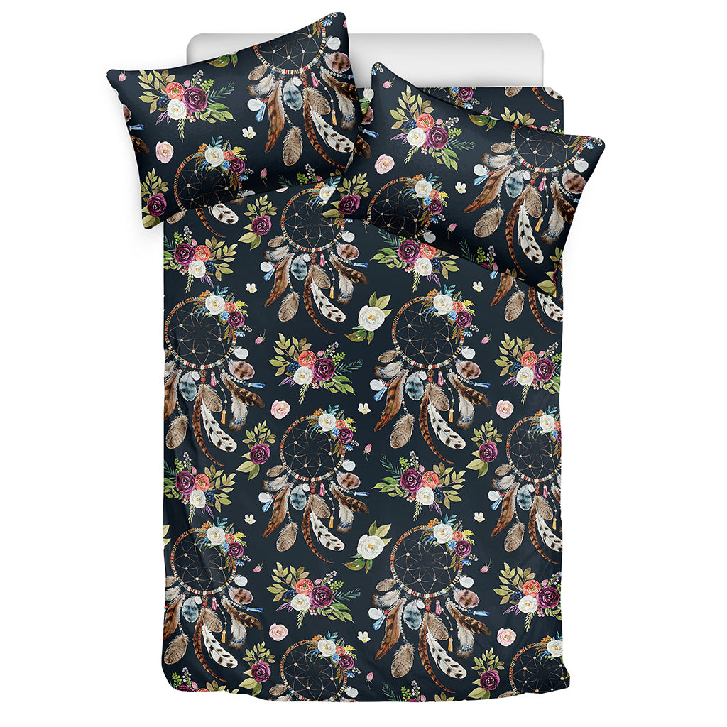 Flower Dream Catcher Pattern Print Duvet Cover Bedding Set