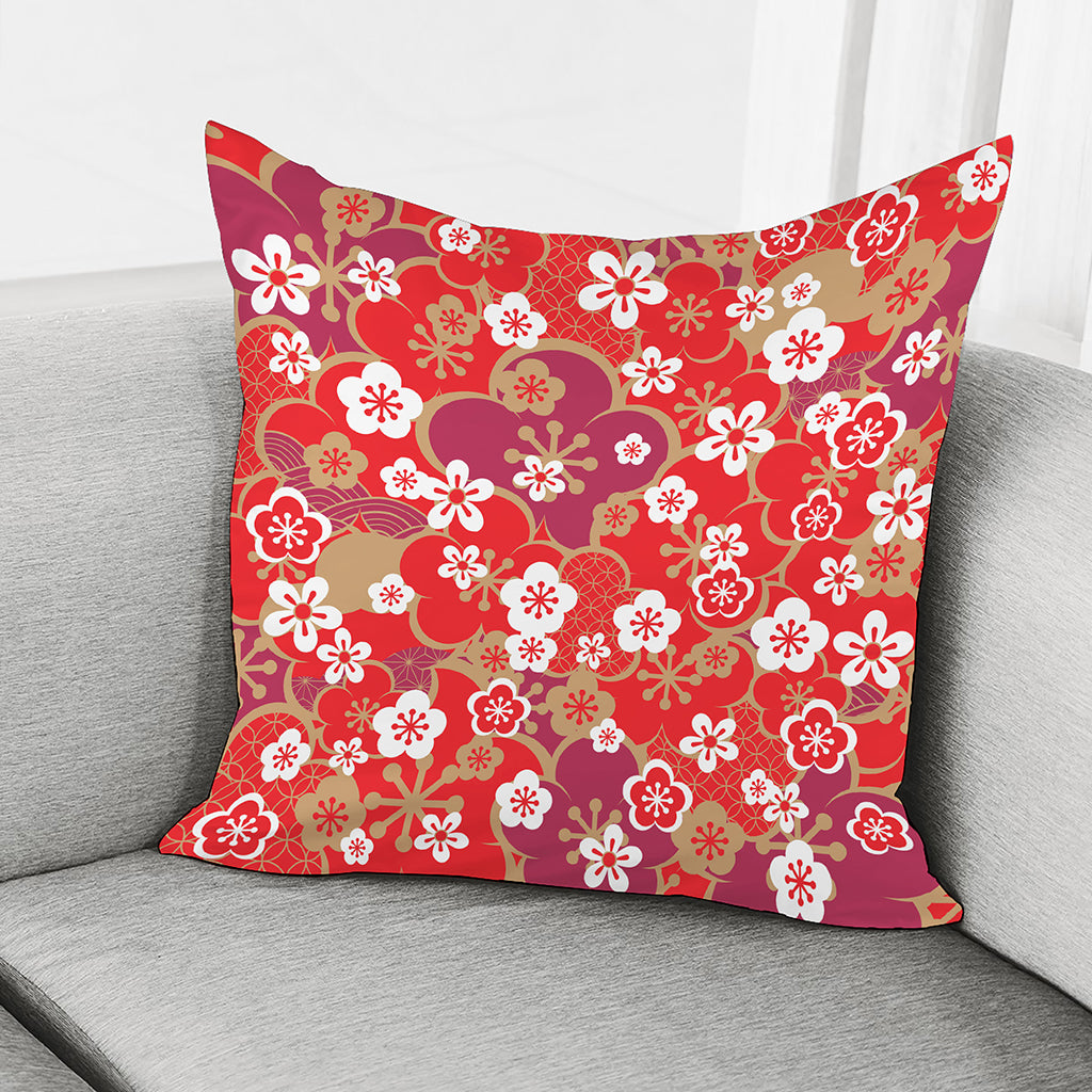 Flower Kimono Pattern Print Pillow Cover