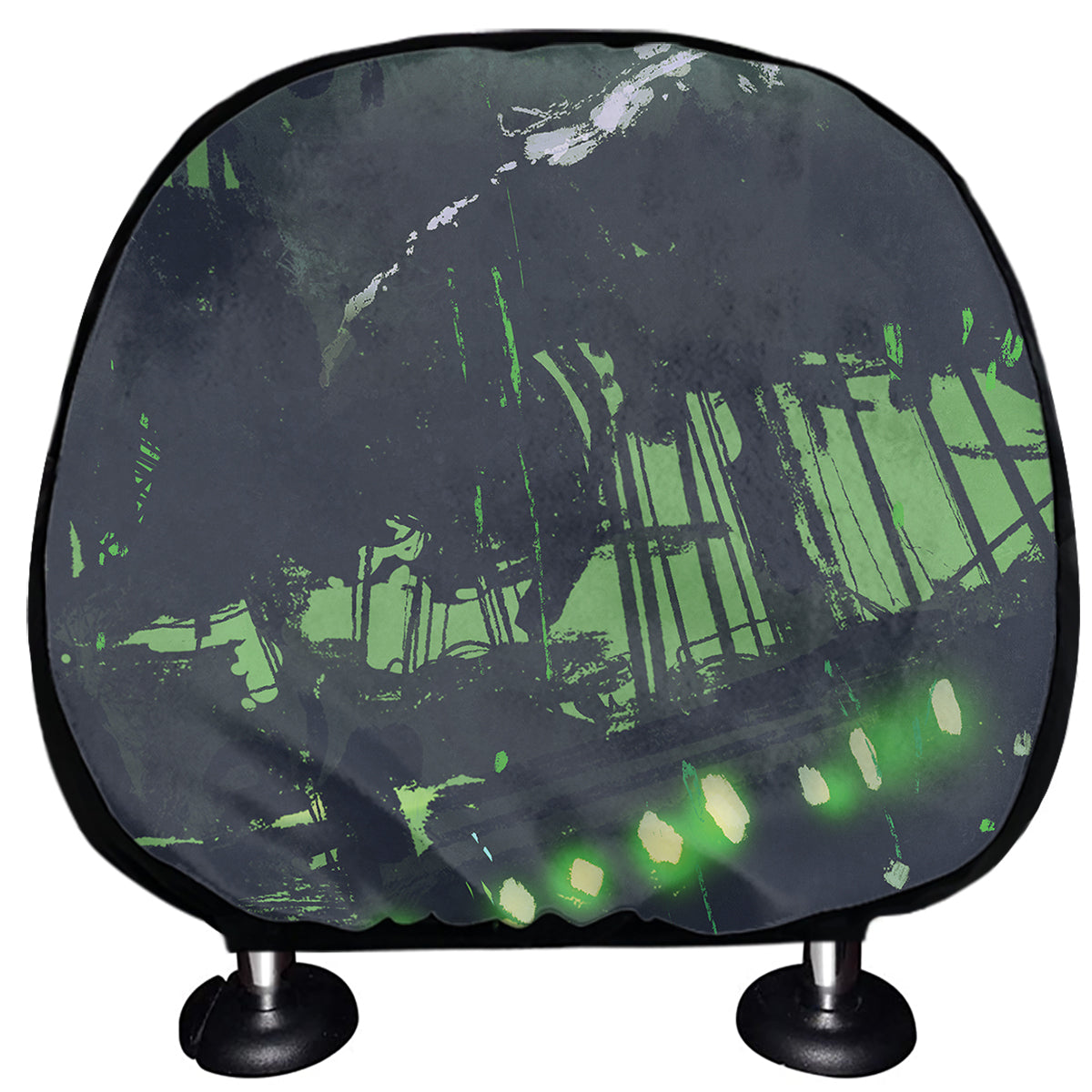 Flying Dutchman Ghost Pirate Ship Print Car Headrest Covers