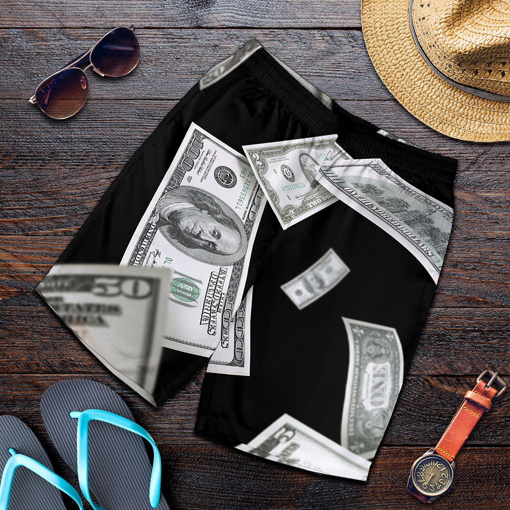 Flying USD Print Men's Shorts
