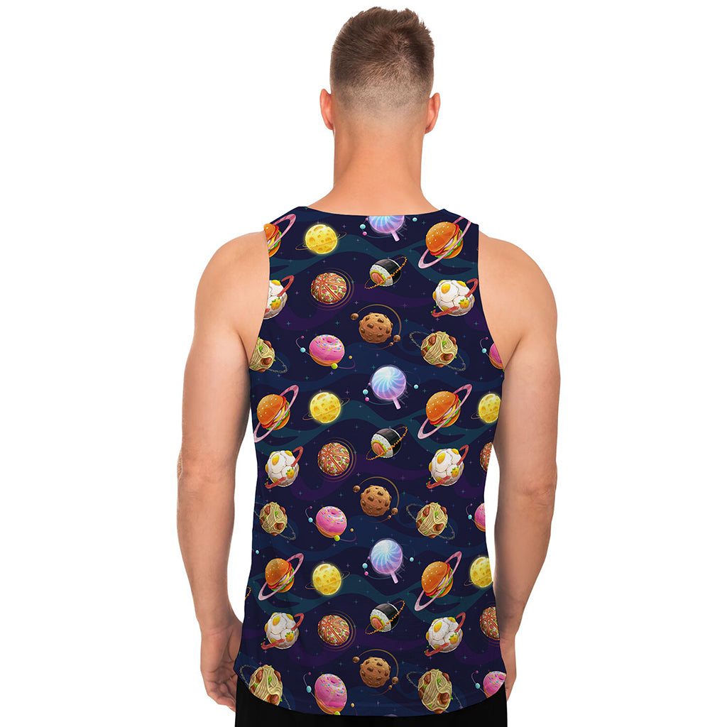 Food Planets Pattern Print Men's Tank Top