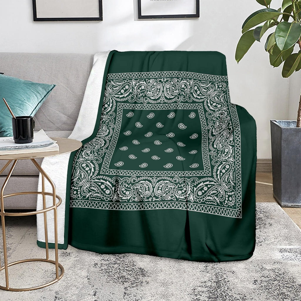 Forest Green Bandana Blanket