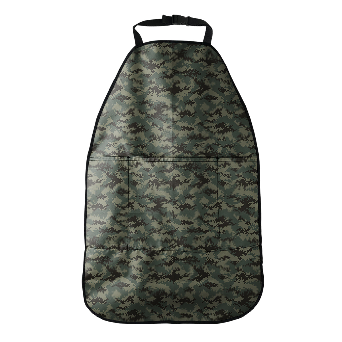 Forest Green Digital Camo Pattern Print Car Seat Organizers