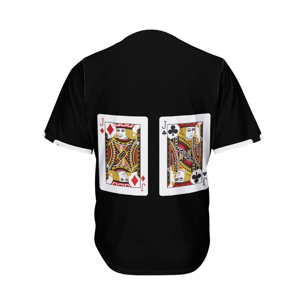 Four Jacks Playing Cards Print Men's Baseball Jersey