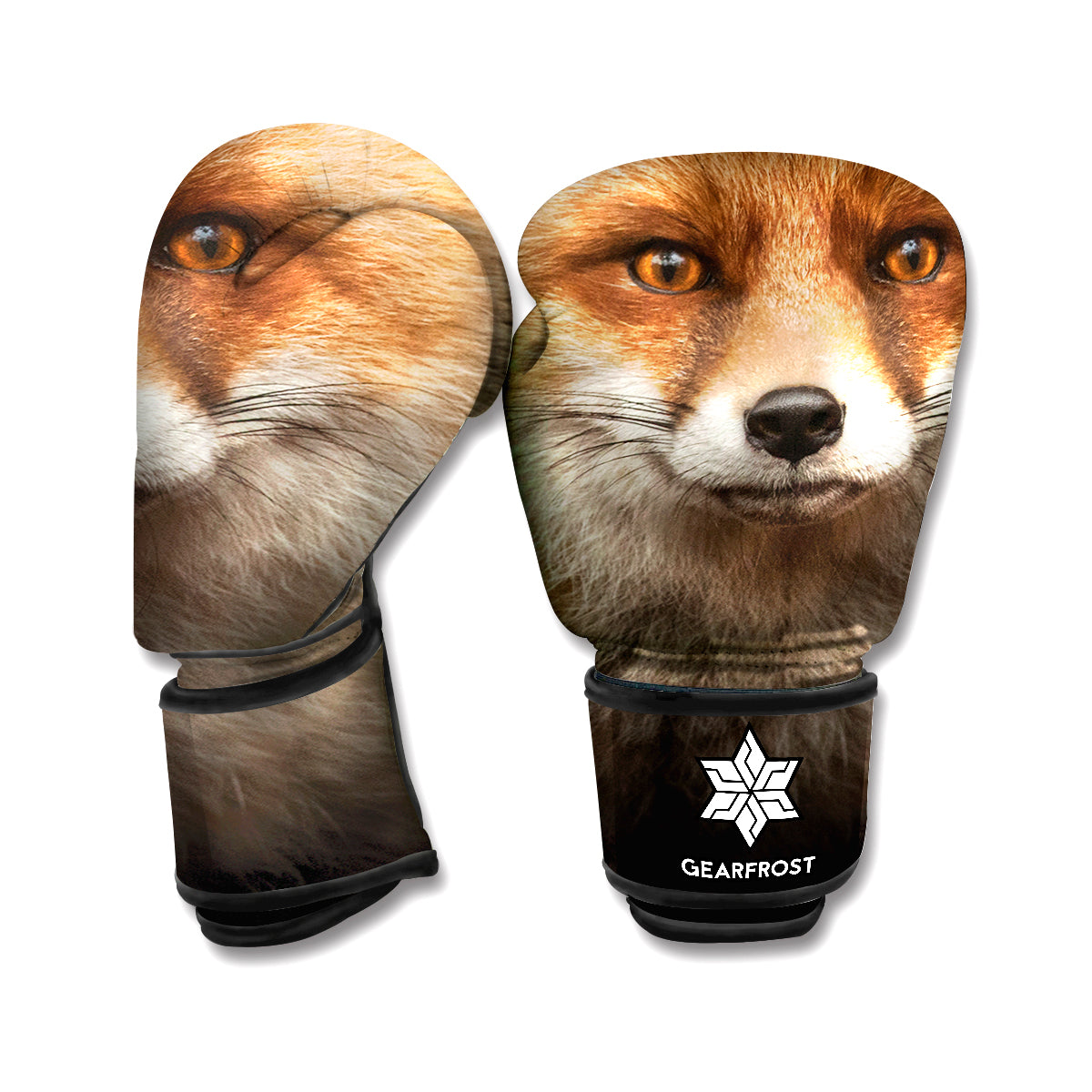 Fox Portrait Print Boxing Gloves