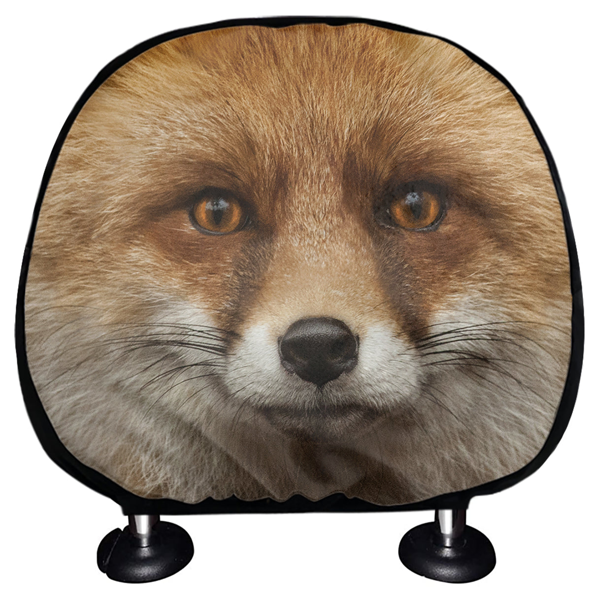 Fox Portrait Print Car Headrest Covers