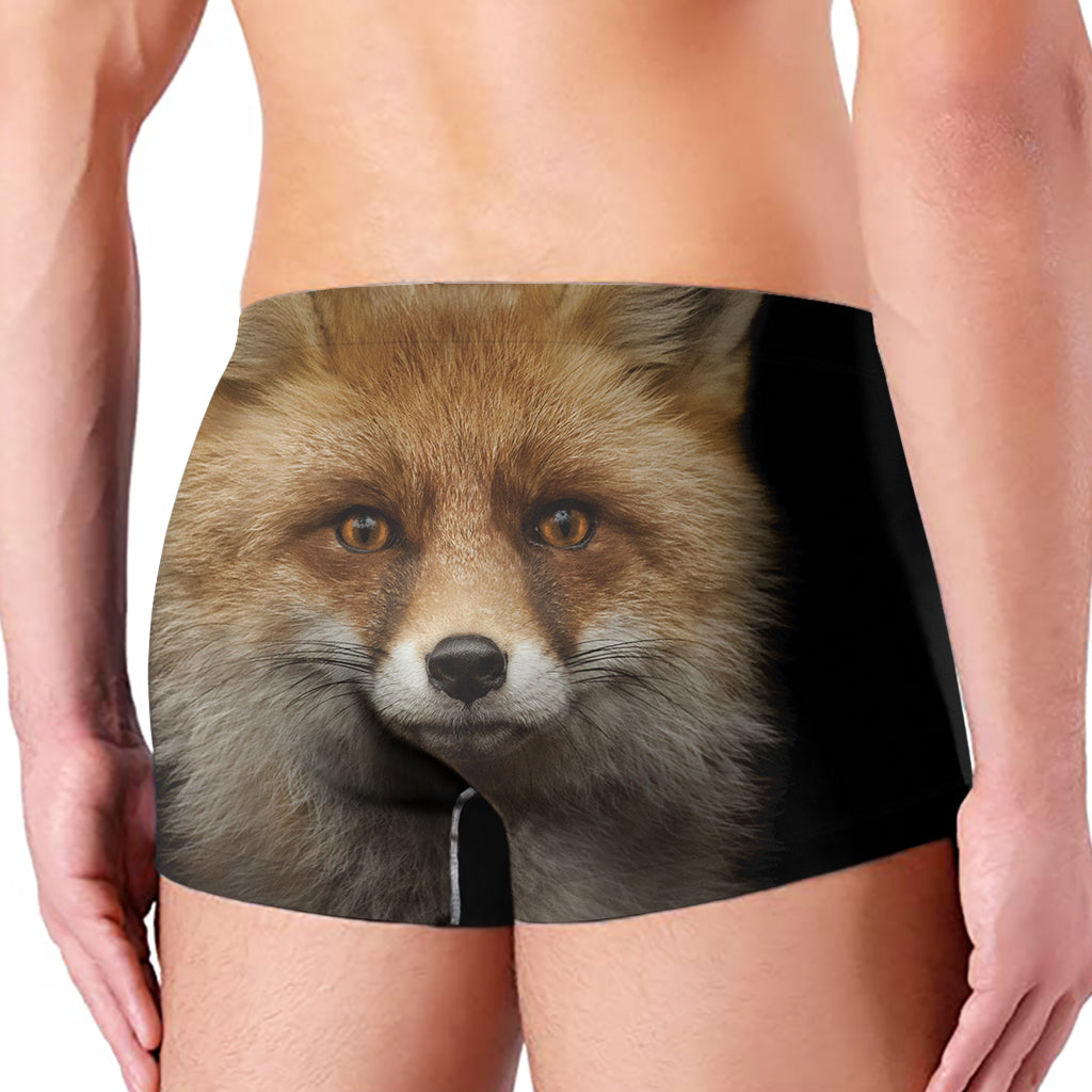 Fox Portrait Print Men's Boxer Briefs