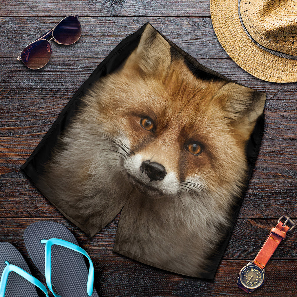 Fox Portrait Print Men's Shorts