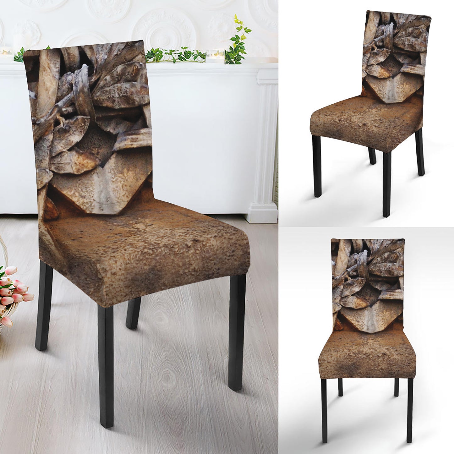 Freemasonry Emblem Print Dining Chair Slipcover