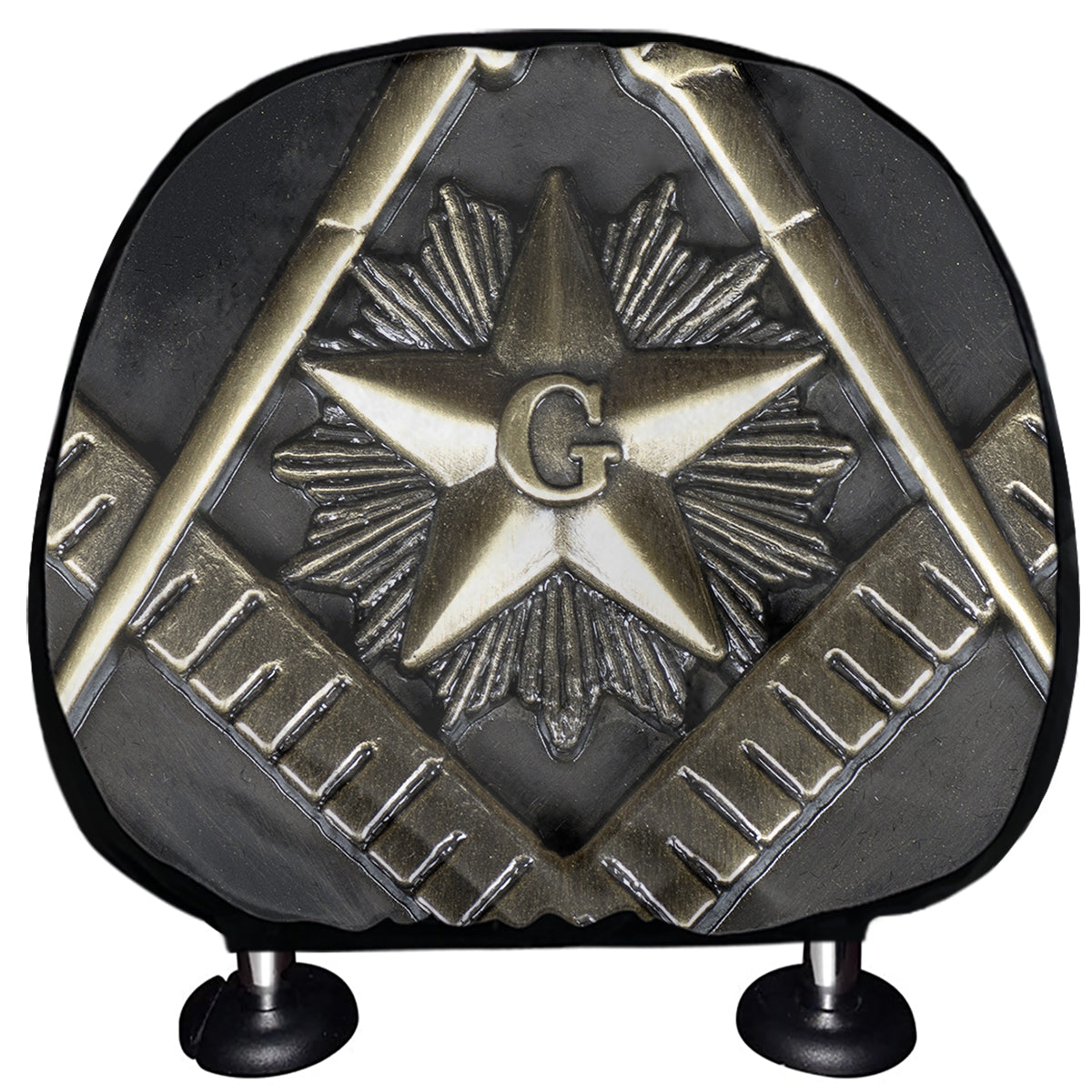 Freemasonry Medal Print Car Headrest Covers