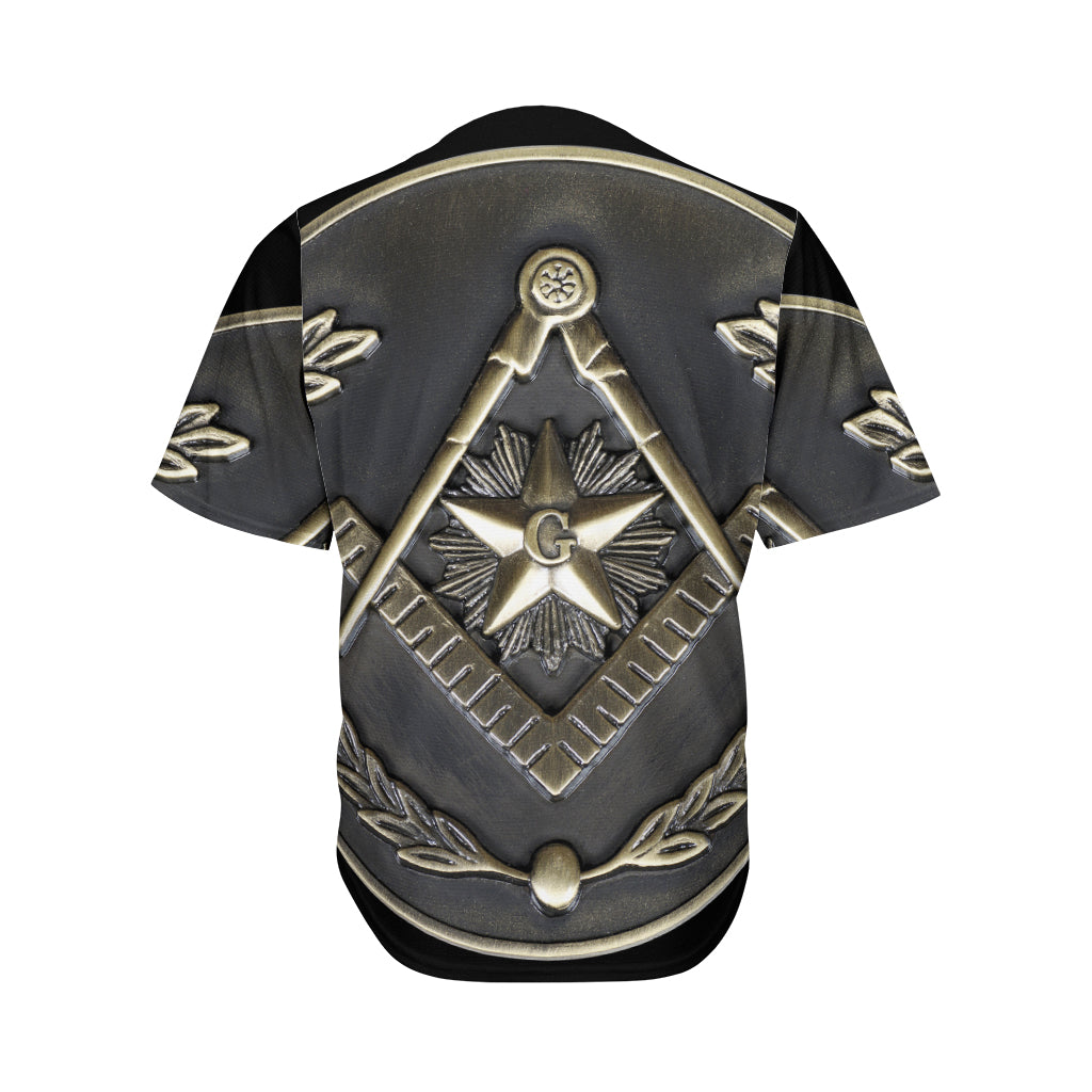 Freemasonry Medal Print Men's Baseball Jersey