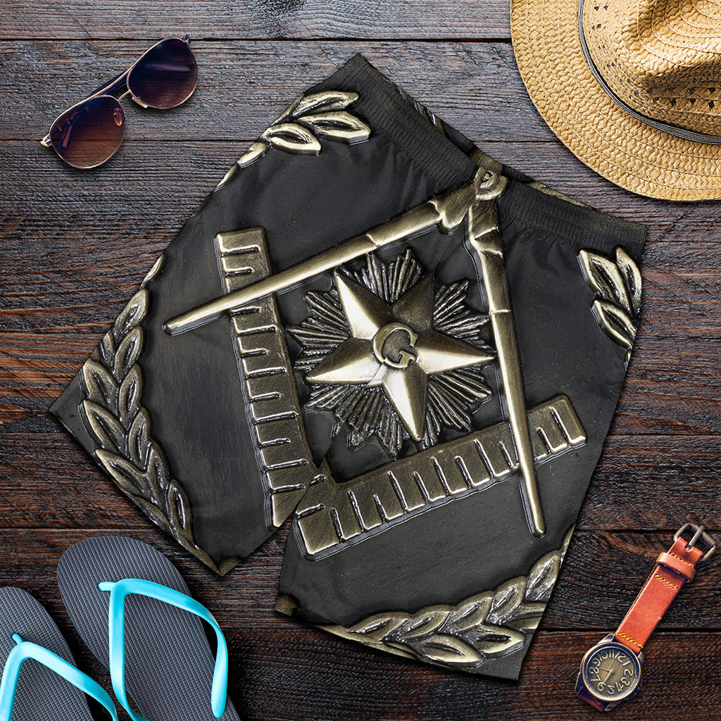 Freemasonry Medal Print Men's Shorts