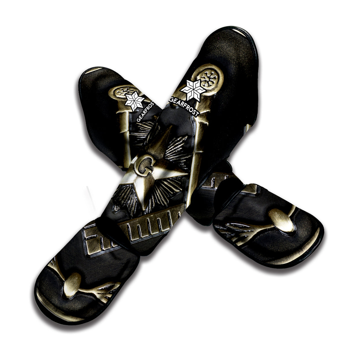 Freemasonry Medal Print Muay Thai Shin Guard