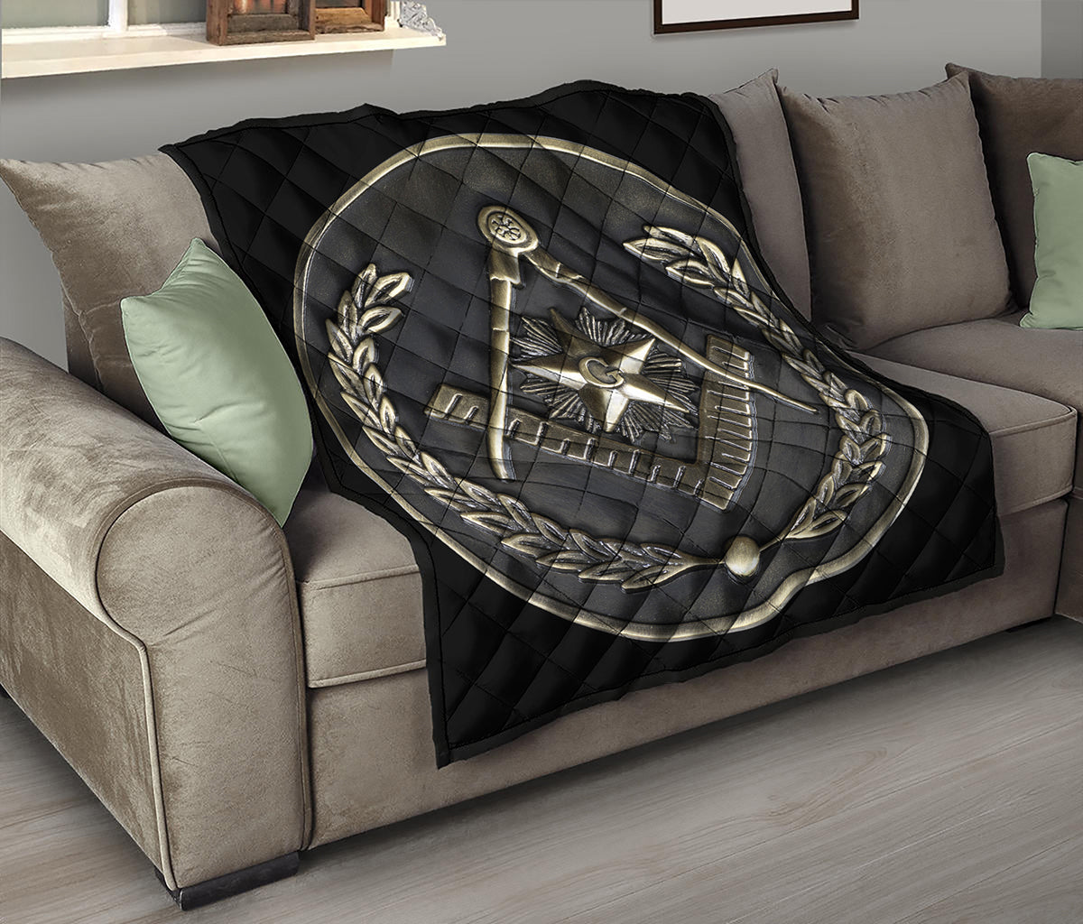 Freemasonry Medal Print Quilt