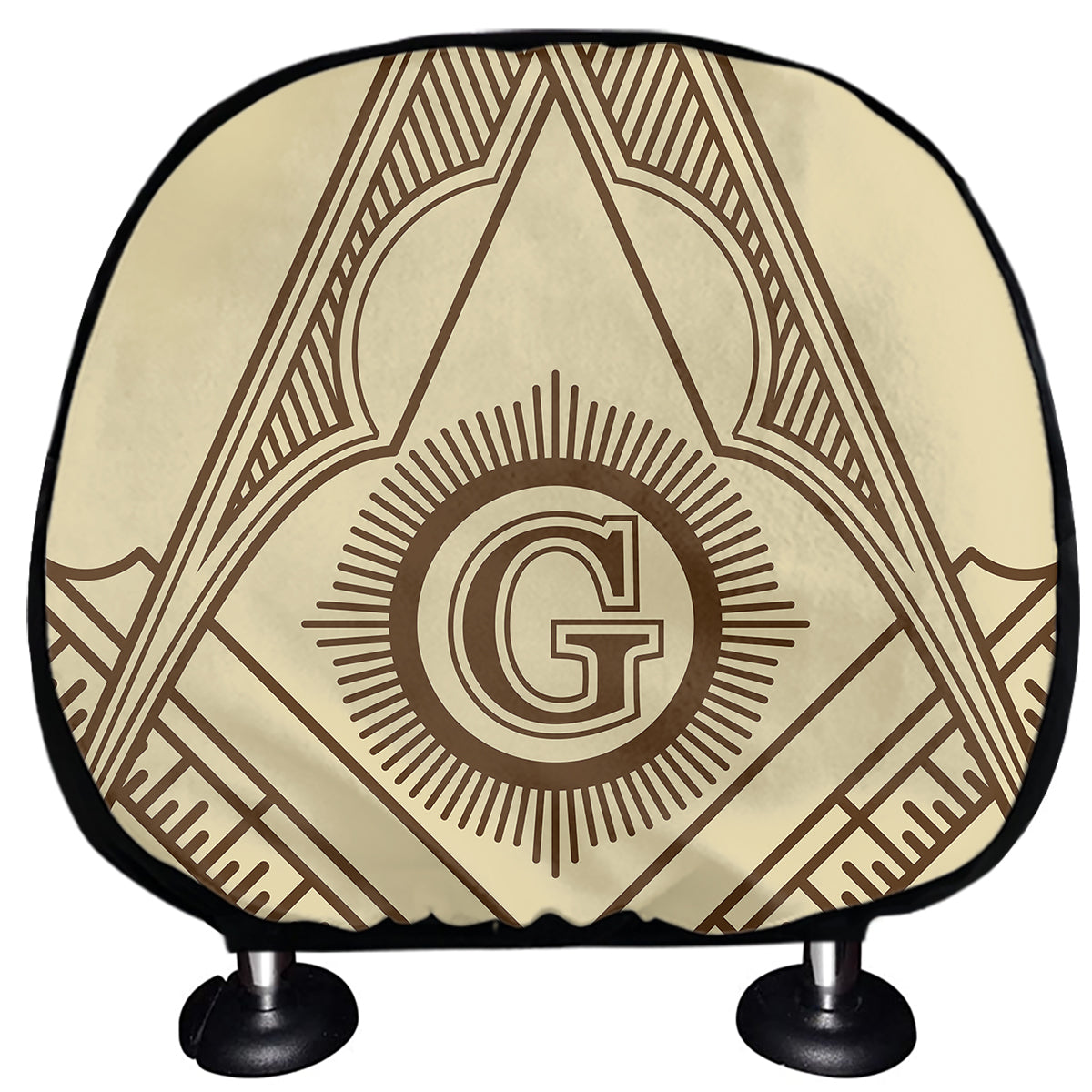 Freemasonry Symbol Print Car Headrest Covers