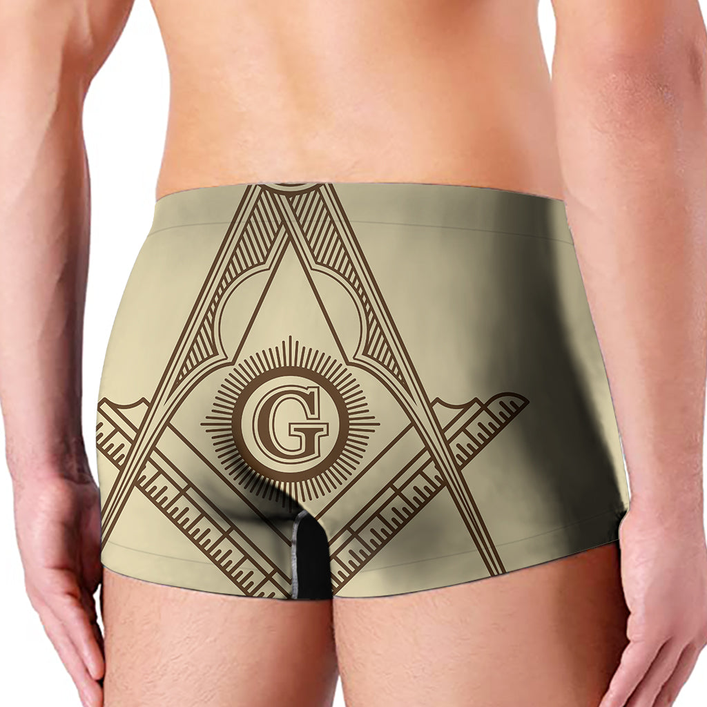 Freemasonry Symbol Print Men's Boxer Briefs