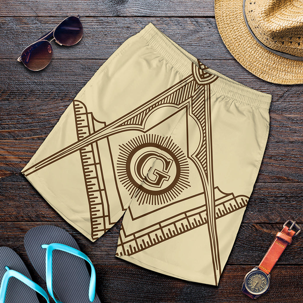 Freemasonry Symbol Print Men's Shorts