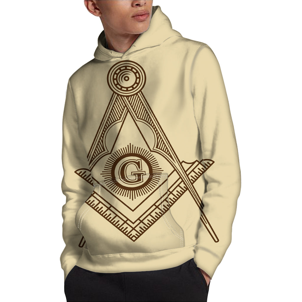 Freemasonry Symbol Print Pullover Hoodie