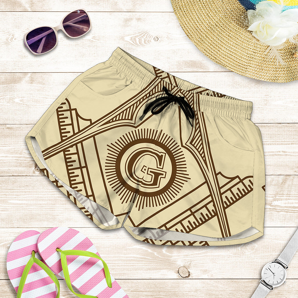 Freemasonry Symbol Print Women's Shorts