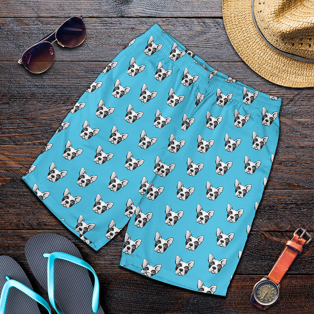 French Bulldog Faces Pattern Print Men's Shorts