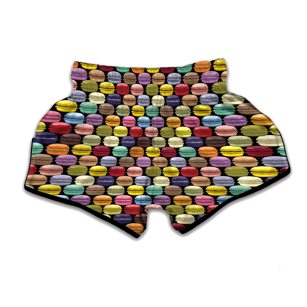 French Macarons Pattern Print Muay Thai Boxing Shorts