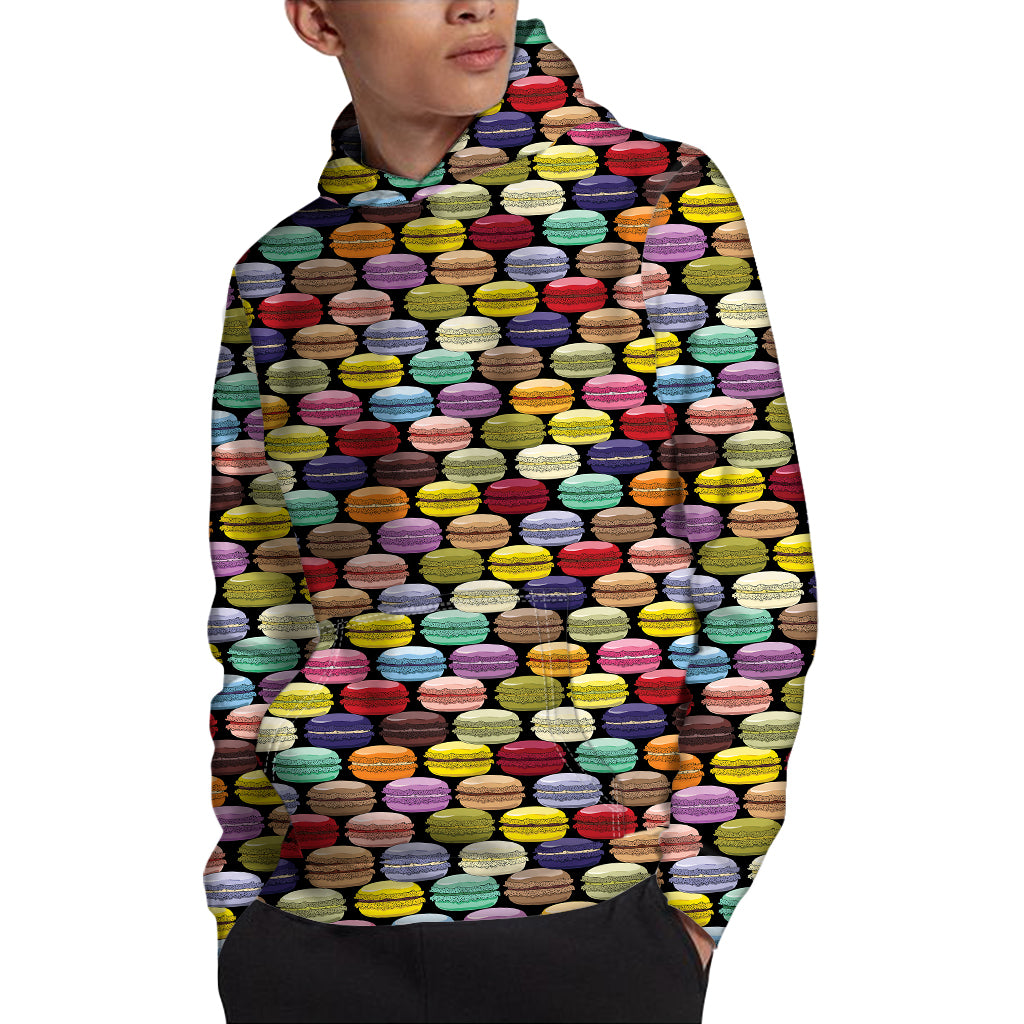 French Macarons Pattern Print Pullover Hoodie