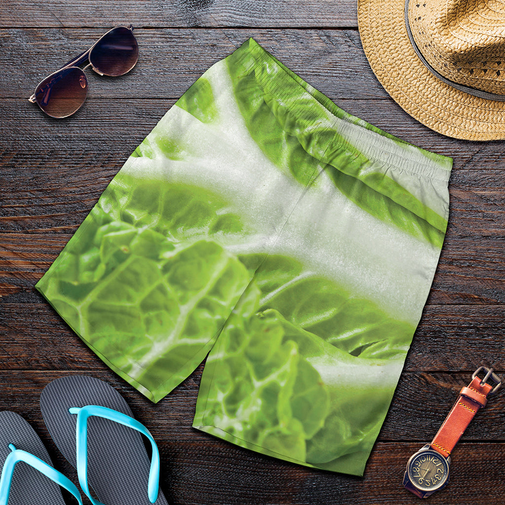 Fresh Cabbage Leaf Print Men's Shorts