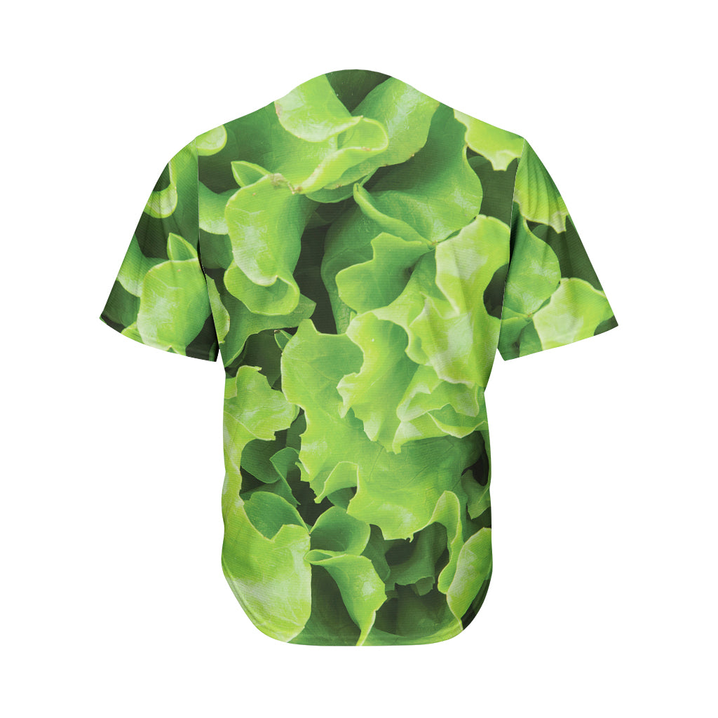 Fresh Lettuce Leaves Print Men's Baseball Jersey