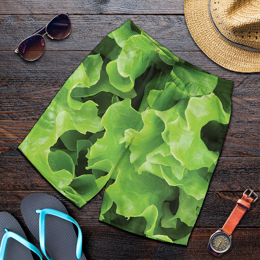 Fresh Lettuce Leaves Print Men's Shorts