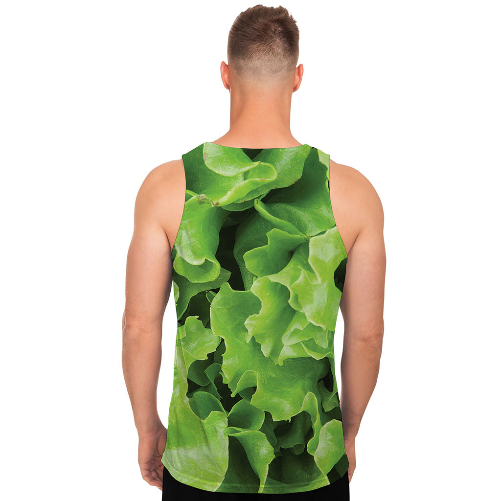 Fresh Lettuce Leaves Print Men's Tank Top