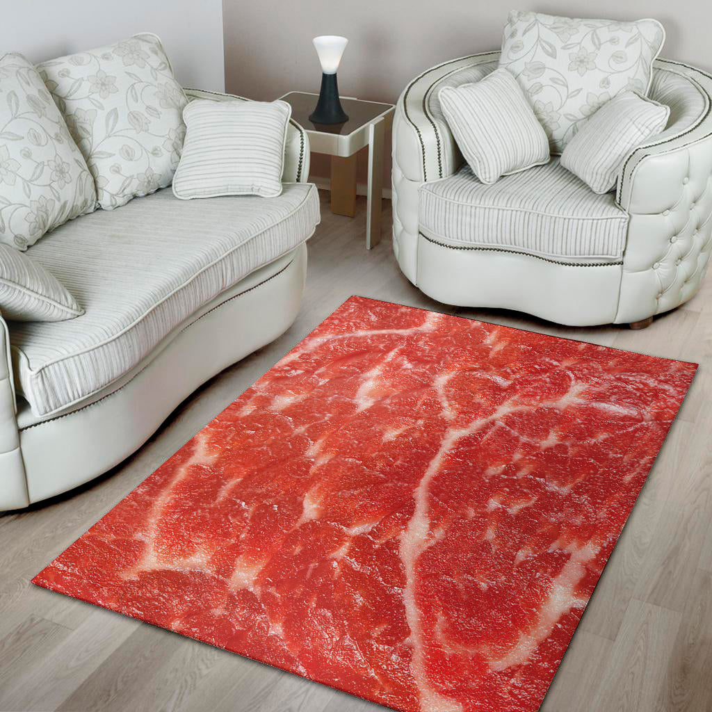 Fresh Meat Print Area Rug