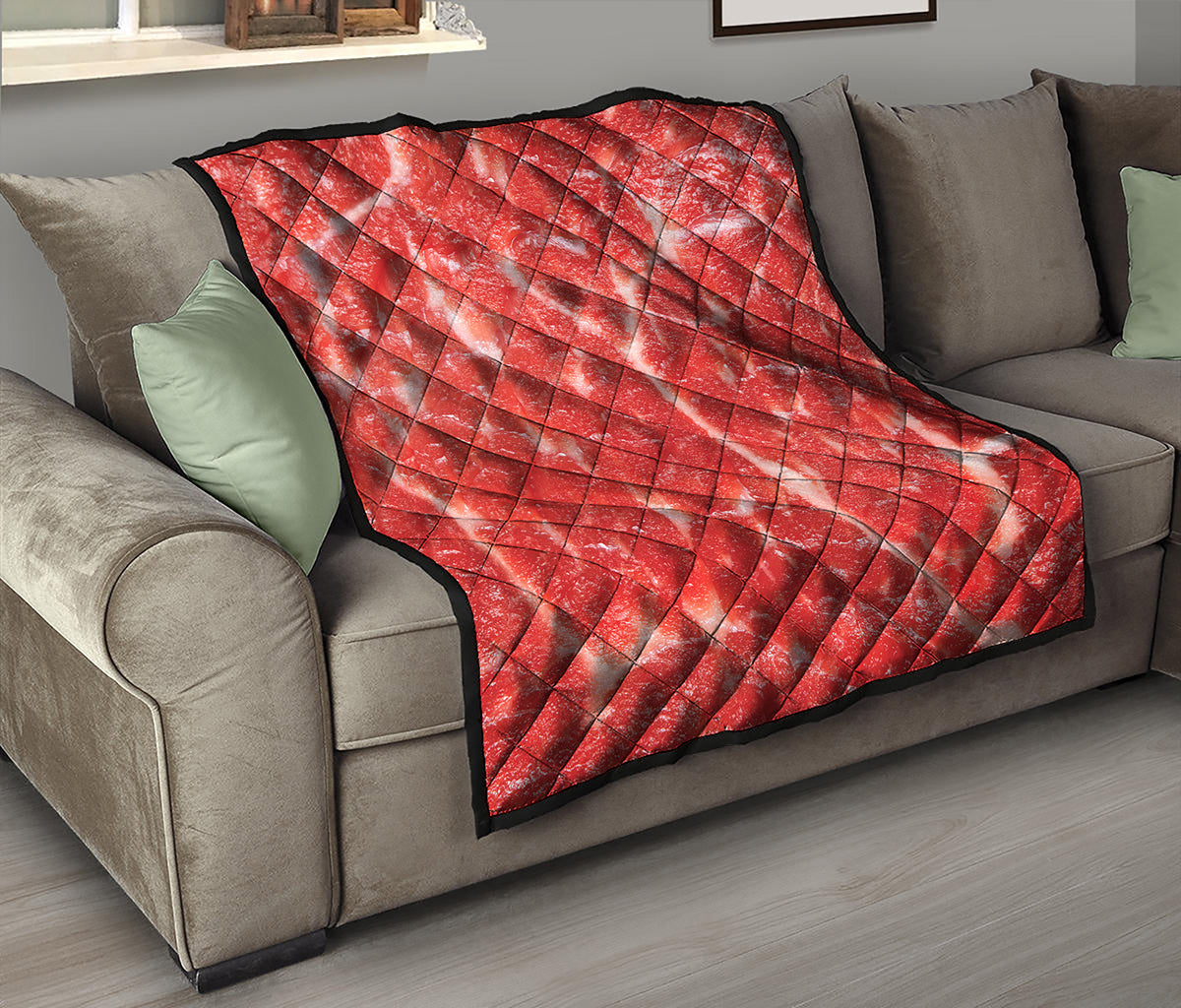 Fresh Meat Print Quilt