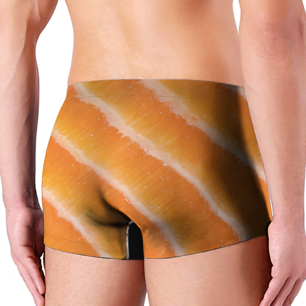 Fresh Salmon Print Men's Boxer Briefs
