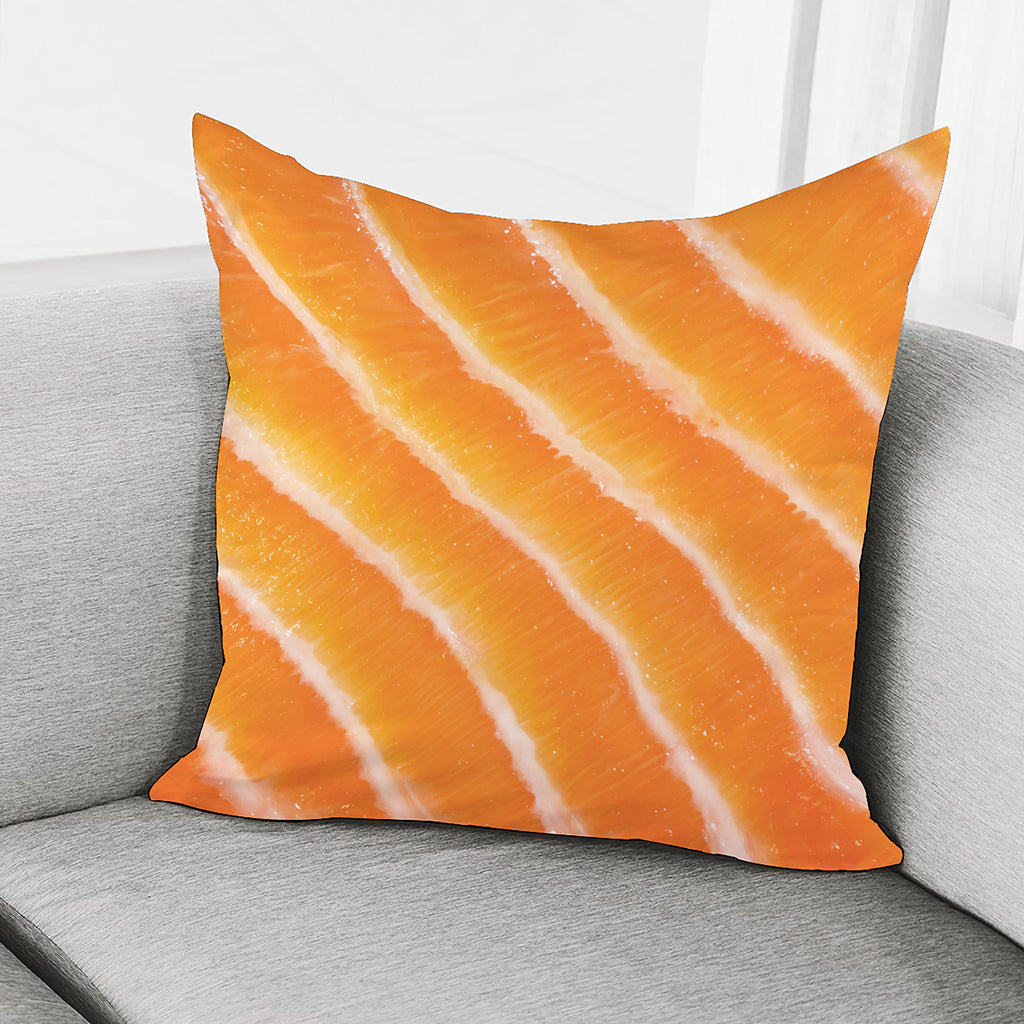 Fresh Salmon Print Pillow Cover