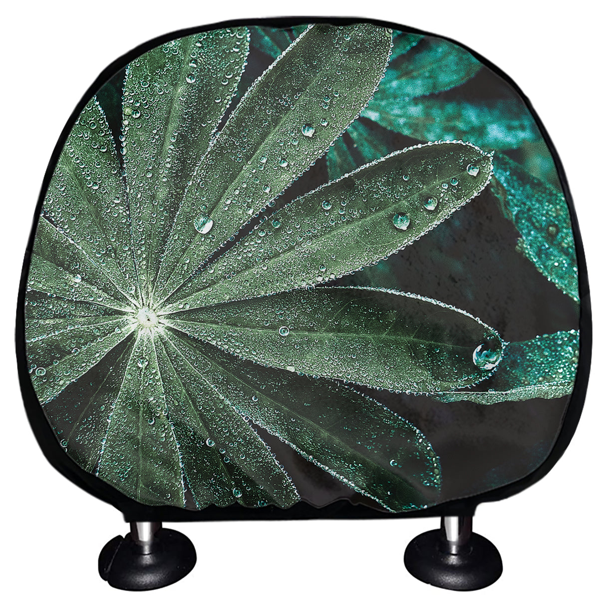 Fresh Tropical Leaf Print Car Headrest Covers