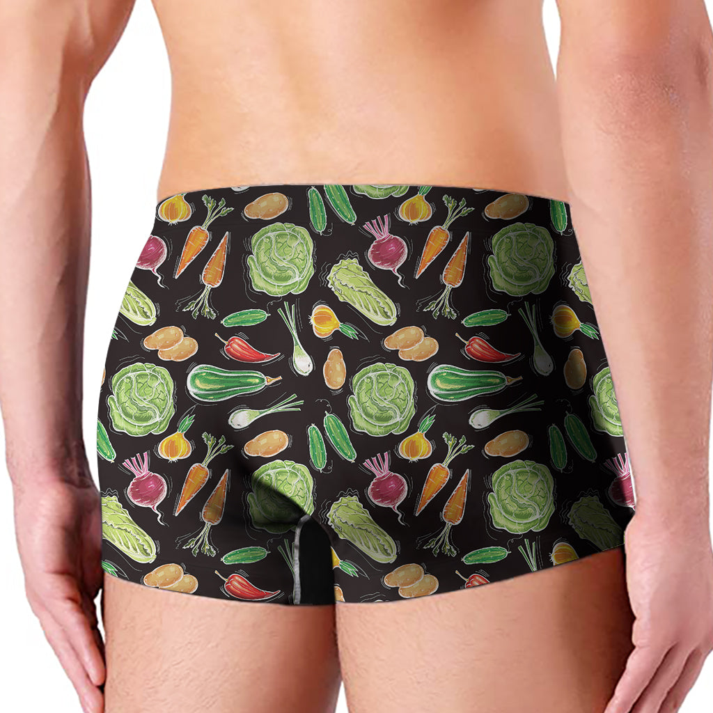 Fresh Vegetable Pattern Print Men's Boxer Briefs