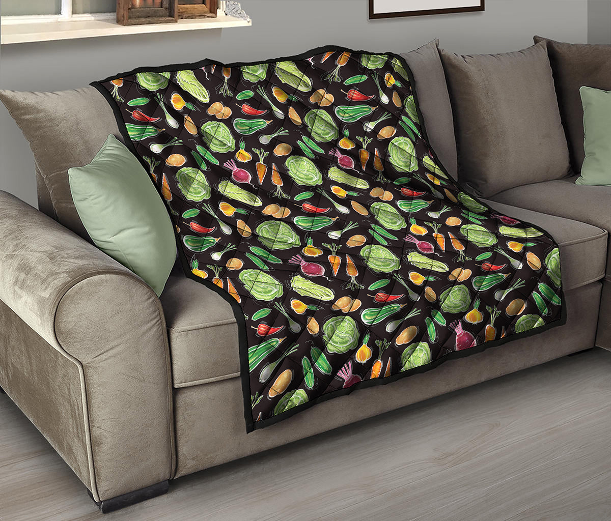 Fresh Vegetable Pattern Print Quilt