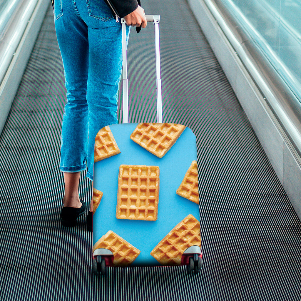 Fresh Waffles Print Luggage Cover