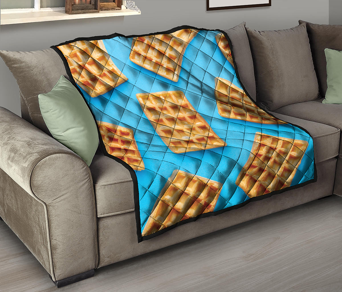 Fresh Waffles Print Quilt