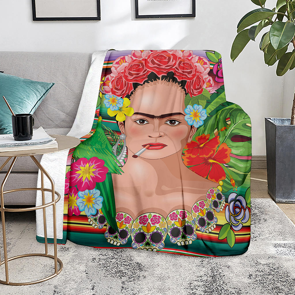 Frida Kahlo Serape Print Blanket