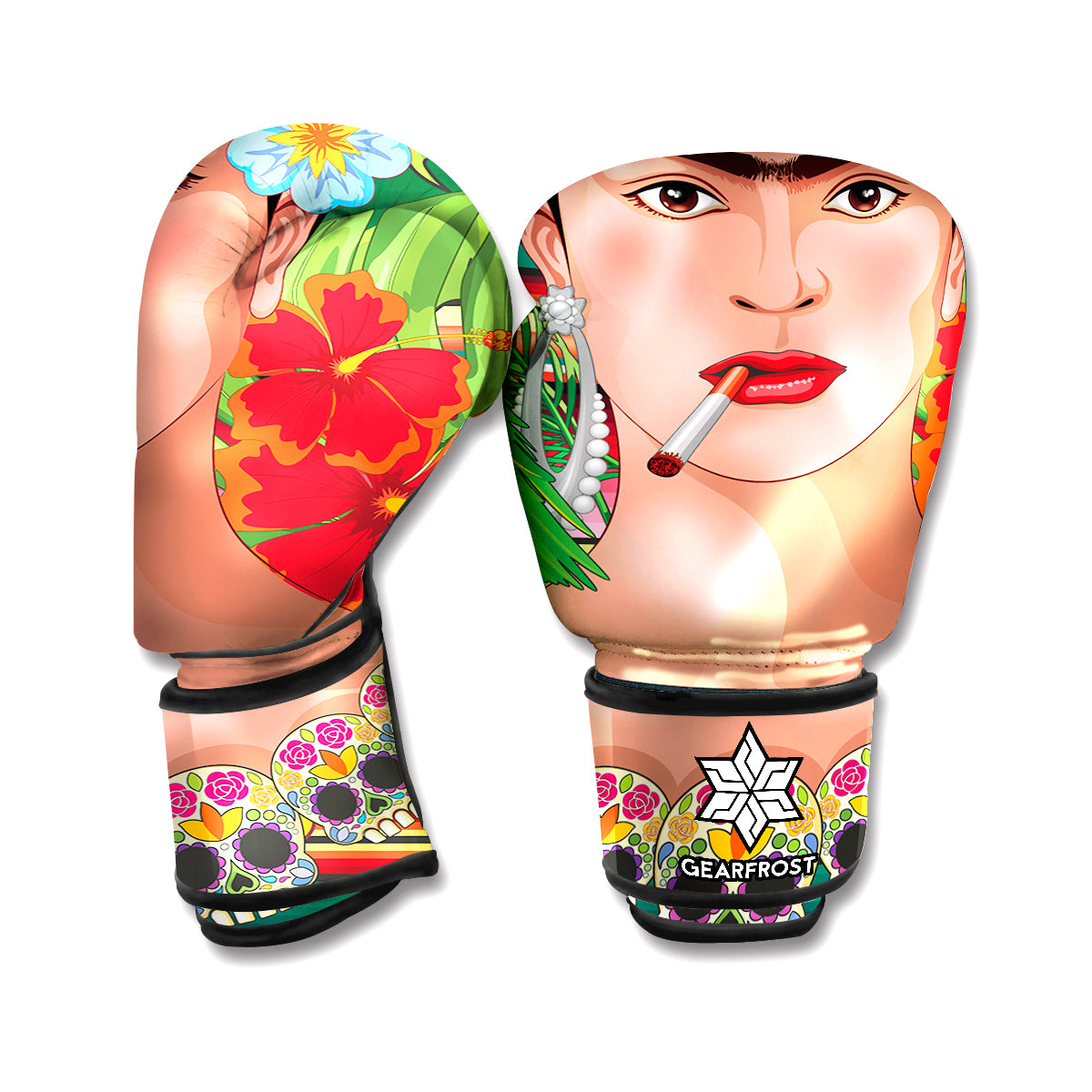Frida Kahlo Serape Print Boxing Gloves