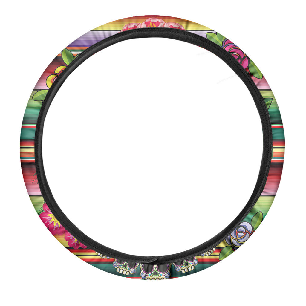 Frida Kahlo Serape Print Car Steering Wheel Cover