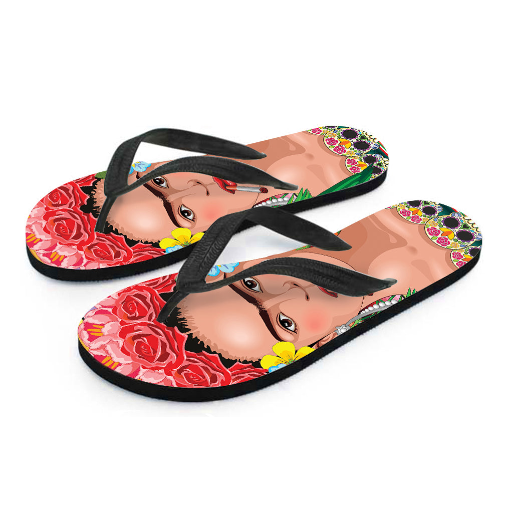 Frida Kahlo Serape Print Flip Flops