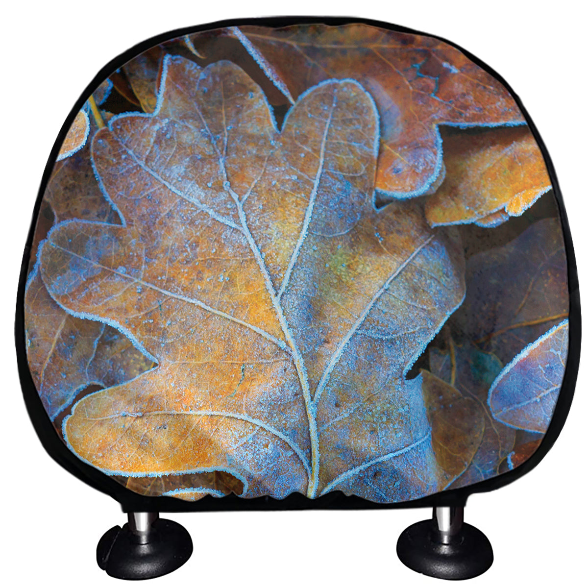 Frozen Oak leaf Print Car Headrest Covers