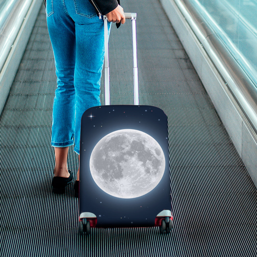 Full Moon Print Luggage Cover